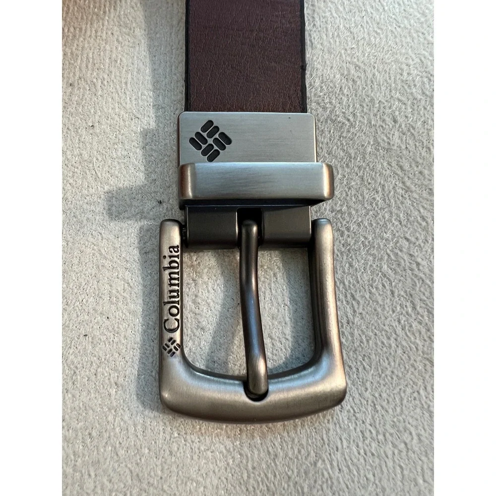Columbia Kids Reversible Belt Brown Black Silver Buckle XS Adjustable NWT